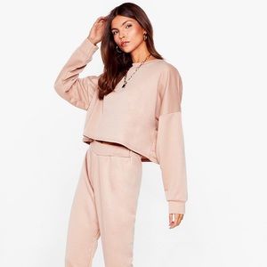 Nasty Gal Blush Sweat Set
